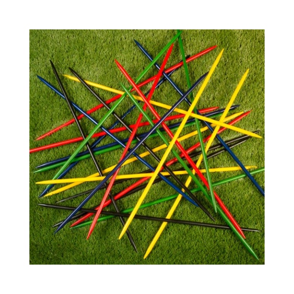 Toy Time Jumbo Pick Up Sticks Classic Wooden Outdoor/Indoor Strategy and Coordination Game for Adults, Kids 758698YGC - main